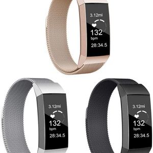 NWT Unopened bands for charge 4 silver, gold, black